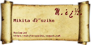 Mikita Őszike névjegykártya